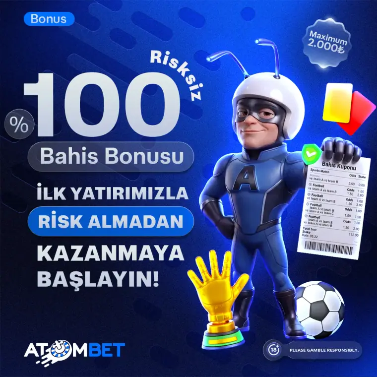 Atombet %100 Risksiz Bahis Bonusu