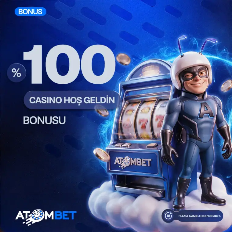 Atombet %100 Casino Hoş Geldin Bonusu